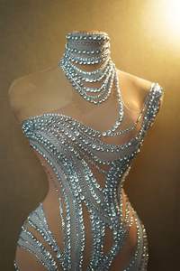 MF ชุดเดรสสุดเซ็กซี่สำหรับงานเต้นรำพรมแดงประดับเลื่อมคริสตัลชุดมินิคันคลับ - Product Image 3