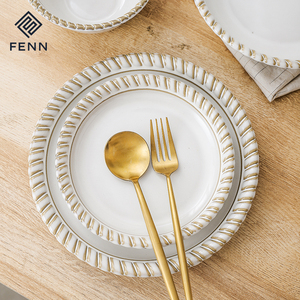 FENN Assiette en porcelaine personnalisée <span class=keywords><strong>Vaisselle</strong></span> en céramique de gros Ensemble de <span class=keywords><strong>vaisselle</strong></span> Bangladesh <span class=keywords><strong>Vaisselle</strong></span> <span class=keywords><strong>Service</strong></span> de table <span class=keywords><strong>Vaisselle</strong></span> vintage pour la maison - Product Image 3
