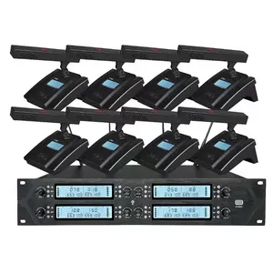 Sistema de Micrófonos Inalámbricos de Mano Metálicos UHF de 8 Canales Voxfull OEM, Audio Profesional para Iglesia y <span class=keywords><strong>Karaoke</strong></span> - Product Image 4
