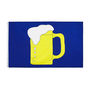 Gahumi venta a granel decoración banderas promoción Banner poliéster 3x5Ft vidrio cerveza bandera - Product Image 1