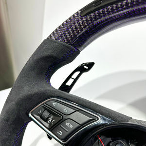 <span class=keywords><strong>Volante</strong></span> de Cuero de Fibra de Carbono Morado y Negro para Audi B8 S3 <span class=keywords><strong>S4</strong></span> S5 RS3 RS4 RS5 B8.5 8P 8V B9 C7 A6 A7 RS6 RS7 A8 S6 S7 - Product Image 5