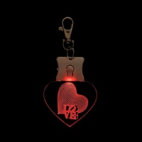Porte-clés imprimé en acrylique 3D avec lumière LED
