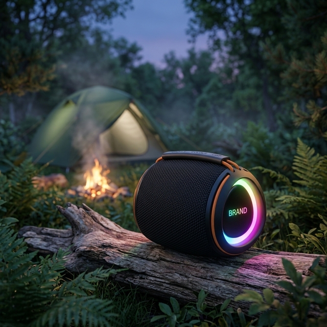 Best Choice Lightweight for Sports Fans IPX4 Waterproof 8W Full-Range Sound Rechargeable Battery Built-in Mic RGB LED