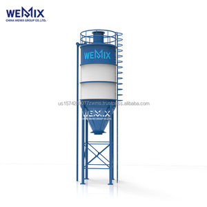 50T Silo de cemento entero Q235 silo de cemento de acero al carbono para mezclador Planta dosificadora de hormigón - Product Image 1