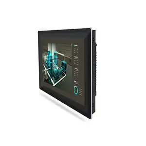 用21英寸框架工业电容式触摸屏电脑四核Linux无风扇人机界面工业