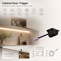 Sakelar Sensor Pintu Kabinet Dapur Berkabel 12V/24V Kontrol Terpusat Sakelar Lampu Otomatis Lampu LED Furnitur FREE-08C-22