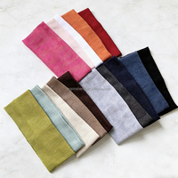 Bandeau de sport et de yoga en coton flanelle, style euro-américain, coloré, respirant, anti-transpiration, réutilisable, avec large élastique, pour le lavage du visage
