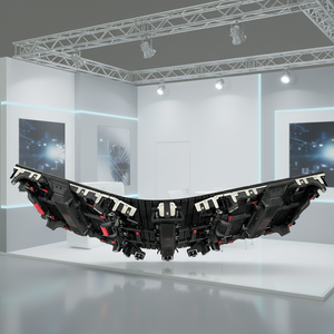 Écran LED d'affichage vidéo incurvé flexible P2.9 pour location intérieure, écran LED couleur pleine, armoire LED en aluminium moulé sous pression, OEM CMS SDK - Product Image 1
