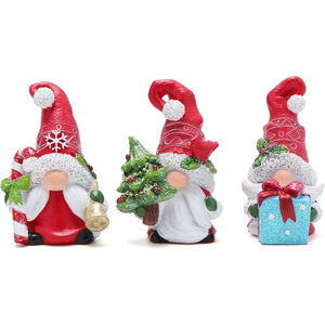 Decoración Creativa para el Hogar, Adornos Navideños de Cerámica Pintada con Diseño de Santa Claus y Gnomos para Uso en Interiores - Product Image 5