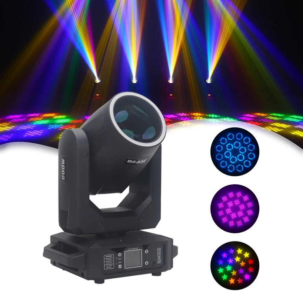 Moving Head Beam 200W 18 Prism Mini Sharpy DMX Spot Rainbow RGBW Luces Dj Event Stage Light Cabeza Movil Beam Moving Head Light