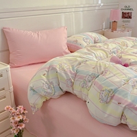Couette quatre pièces en plastique nuage en coton à motif de fleurs ensembles de luxe collections ensemble de literie en gros