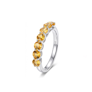 SY Fine <strong>Jewellery</strong> S925 Sterling Silver Natural <strong>Citrine</strong> Luxury Wedding Engagement Ring for Daily Wear Custom - Product Image 1