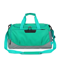 Sac de voyage en polyester imperméable de grande capacité avec logo personnalisé, pour la salle de sport, les sports, la remise en forme, avec compartiment pour chaussures