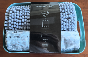 Juego de baño novedoso de 15 piezas en cesta de plástico para inodoros de baño suministros de baño de uso doméstico - Product Image 2