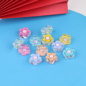 Cuentas de flores acrílicas coloridas para hacer joyas, accesorios para pinzas de pelo DIY, colores aleatorios, primavera 2024 - Product Image 5