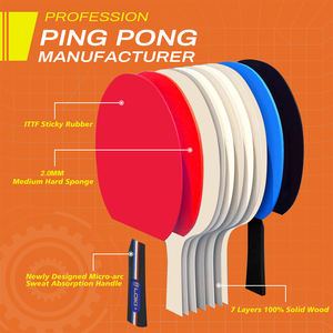 Factory <span class=keywords><strong>Outlet</strong></span> 13mm Espesor estándar 7 capas Ping Pong Paddle ITTF Caucho Personalizado Juego de raquetas de tenis de mesa baratas - Product Image 2