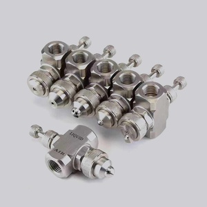 6 Modèles de buses de pulvérisation durables en acier inoxydable 1/4" réglables pour atomisation d'air, buses de brumisation fine à alimentation hydraulique - Product Image 1