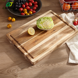 Thớt Gỗ Nhà Bếp Khắc Logo Cao Cấp Tùy Chỉnh Thớt Gỗ Keo Có Rãnh Nước Trái Cây - Product Image 1