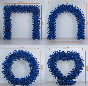 Arrangement floral bleu pour mariage, centre de table floral bleu royal, arche florale avec fleurs pour la décoration d'arrangement de mariage - Product Image 6