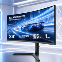With 21:9 Aspect Ratio Wide Curved Screen 4k Led Screen 165Hz 1ms Height Adjustable Wholesale Gamer Monitor for Gamer