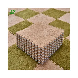 YIHEYI penjualan pabrik bayi lembut, karpet teka-teki busa Eva mainan untuk anak-anak ruang tetap hangat tikar bermain dengan tumpukan karpet Puzzle mewah/