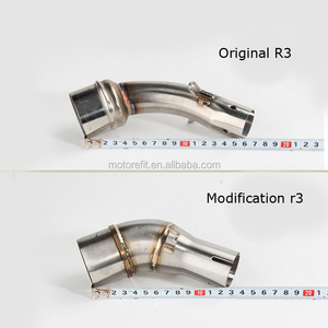 RTS de escape de la motocicleta medio enlace adaptador conector modificado medio para Yamaha R25 R3 <span class=keywords><strong>MT</strong></span>-<span class=keywords><strong>03</strong></span> YZF-R25 YZF-R3 YZF MT03 - Product Image 2