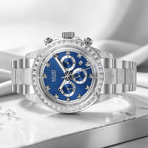 Reloj Cronógrafo de Lujo con Bisel Esmerilado para Hombre, Movimiento Automático Seagull 1854, Cristal de Zafiro, Acero Inoxidable - Product Image 3