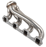 Collecteur d'échappement T4 Racing en acier inoxydable poli, soudé TIG, avec tuyau transversal, kit de fixation directe pour Ford Mustang 5.0 V8 de 1979 à 1993