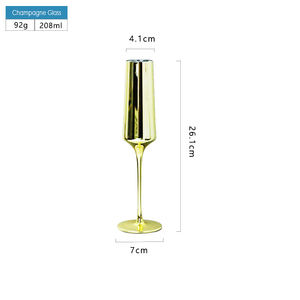 Superbes flûtes à flûte à champagne en or sophistiquées et uniques avec <span class=keywords><strong>lot</strong></span> de tasses à vin - Product Image 6