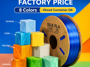 Filamento PLA de Seda al por Mayor de Fábrica, 1.75mm, Colores Vivos, Filamento para Impresora 3D con Brillo Satinado para Bambu Lab y Creality - Product Image 1