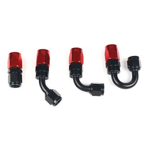 AN4 AN6 AN8 AN10 AN12AN16ストレート45度90度180度アルミニウムスイベルホースエンドANゴムホース用継手 - Product Image 6