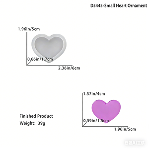 Stampo in Silicone per Ornamenti a Cuore Piccoli, Medi e Grandi in Resina Epossidica, Decorazione da Scrivania per Casa - Product Image 4