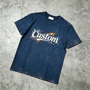 Camiseta Personalizada de Manga Corta para Hombre, Cuello Redondo, Algodón, Estampado de Letras, Estilo Casual Urbano, Tallas Grandes - Product Image 3