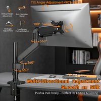 Support de moniteur de diffusion en direct UV anti-UV 17-35 pouces, 9 kg, support ergonomique noir élégant pour la concentration, usine intégrée pour toute la chaîne de production