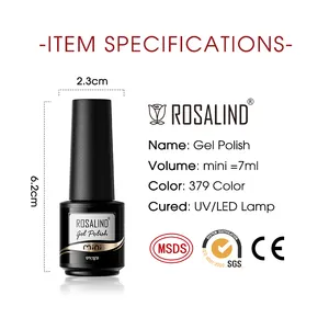 ROSALIND Best Suppliers Private Label Soak Off New Pastel Light Color Macaron Professional Nail Gel Polish For Spring Nail Art