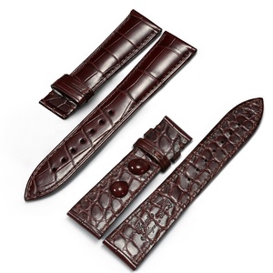 Bracelet de montre de luxe en alligator véritable double face 12 <span class=keywords><strong>14</strong></span> 16 18 19 20 21 22 24 mm bracelet de montre en cuir de crocodile - Product Image 2
