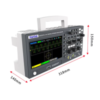 Hantek DSO2D15 Oscilloscope numérique 2 Canauxs150Mhz Stockage USB Multimètre Portable Testeur