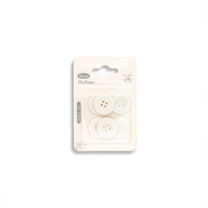 Bottoni Bianchi Ilan 25Mm 6 Pezzi Per Cucito - Product Image 1
