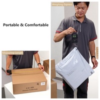 Pèse-Bagages Numérique pour Valises et Voyages, Balance de Pêche avec Mètre Ruban Intégré 75 KG/165 lb