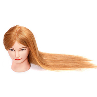 Tête de mannequin afro-américaine, 100% cheveux naturels, blonds, formation, pour coiffeurs, 1 pièce