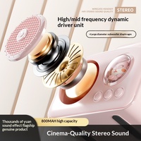 Mini haut-parleur sans fil portable de petite taille, haut-parleur musical avec lumière nocturne, haut-parleurs pour téléphone portable, mignon chat ou ours de dessin animé