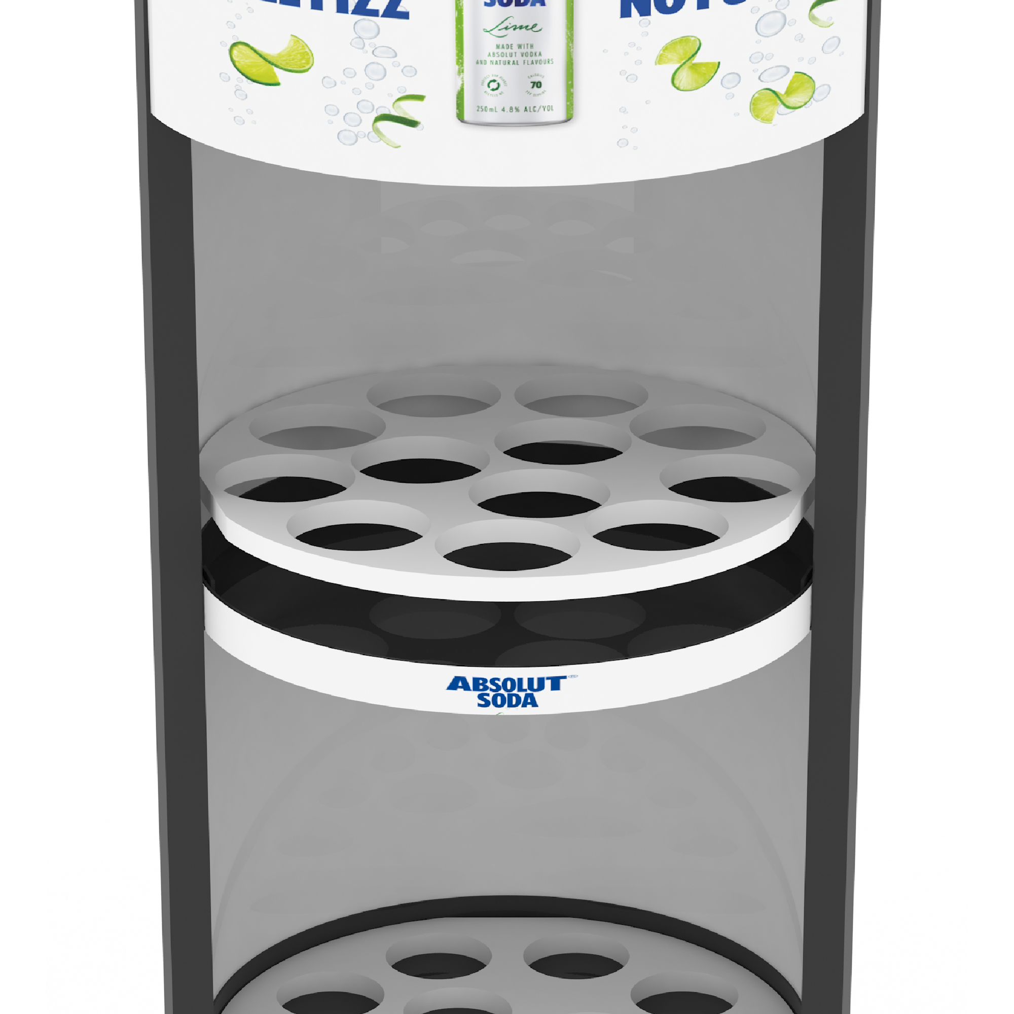 Metal Circular Display Rack 3 Layers for Displaying Alcoholic Liquor in Supermarkets — view 5