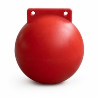 Bola de Advertencia Flotante OEM PE Roja de 300 mm con Doble Anclaje, Anticorrosión, Esférica, para Delimitación Marina