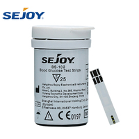 Sejoy Bandelettes de Test de Glycémie sans Code en Option pour Glucomètre, Bandelettes de Test Diabétiques