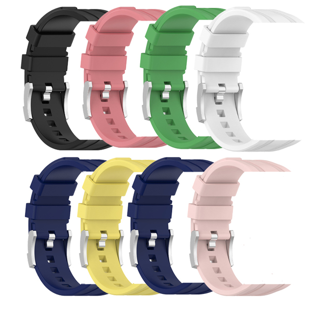3 O'clock 12 O'clock Direction Rubber Silicone Smart Watch Straps Band Wrist Bracelet for S Watch & AP Royal Pop Wristband