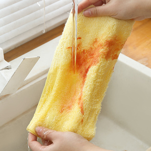 Dishcloth Wood Fiber <b>Extra</b> <b>Large</b> Thick Oil Absorbent Kitchen Cleaning <b>Towel</b> Rectangle Solid Color 30x30cm - Product Image 1