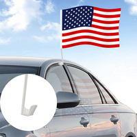 Drapeau de fenêtre de voiture personnalisé avec n'importe quel logo, drapeau de porte de voiture vierge pour sublimation, drapeau de fenêtre de voiture en plastique avec bâton, vente directe d'usine