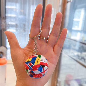 Quốc gia Quận bóng đá Keychain thể thao kim loại Keyring với phong cách phim hoạt hình - Product Image 3