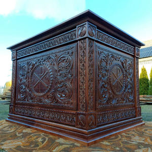 Suministros de muebles de iglesia de madera maciza modular, conjunto de montaje de santuario religioso DIY ecológico, <span class=keywords><strong>Altar</strong></span> de Iglesia Ortodoxa Moderna para exteriores - Product Image 3