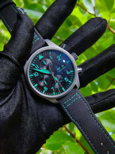 Montre de luxe sportive portugaise Schaffhausen IW388108, cadran noir 20 mm, verre saphir, mouvement automatique mécanique de haute qualité, vente en gros - Product Image 2